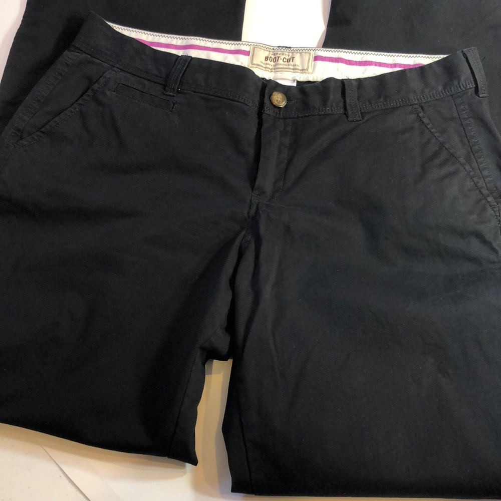 Old Navy Perfect black boot cut chinos, 10